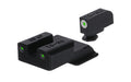 TRUGLO, Tritium Pro, Sight Set, For S&W EZ 380, Green Tritium, White Ring on Front Sight