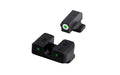 TRUGLO, Tritium Pro, Sight Set, Taurus Millenium/Slim, Green Tritium, White Ring on Front Sight