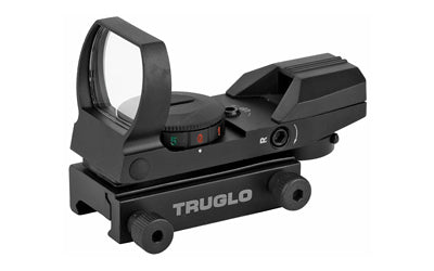 TRUGLO, Red Dot, Black Finish, Multiple Reticle, Dual Color Open Dot Sight, 34mm