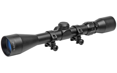 TRUGLO, TRUSHOT, Rifle Scope, 3-9X40mm, 1" Maintube Duplex Reticle, Black, Includes Weaver Rings
