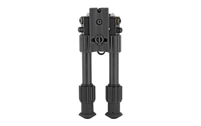 TRUGLO, Tac-Pod Carbon Pro Bi-Pod, Carbon Fiber and Aluminum Construction W/ Rubber Feet, Pivoting Base and Rotating Design Allows for Ease Shooting Angle Adjustment, 6-9 Inch Leg Length, Sling Stud Adapter