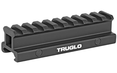 TRUGLO, RISER MOUNT PICATINNY, Riser, Black, Picatinny Style Riser Mount, Raises Mounting Surface by 3/4"