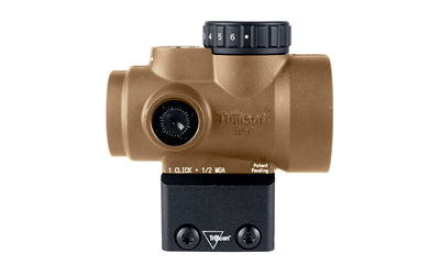 Trijicon, MRO SD, Green Dot, 25mm Objective, 2 MOA Dot, Anodized Finish, Coyote Brown, Full Co-Witness Mount