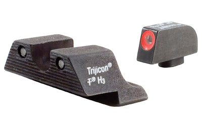 Trijicon, HD, Tritium Night Sights, Fits Glock 17/19/26/45/22/23 Non MOS, Orange Outline with Green Tritium
