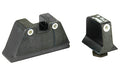 Trijicon, Suppressor Sight Height, Green Front Sight with Orange Rear Lamps, Fits Glock 17/19/22/23/26/27/31/32/33/34/35/37/38/39, Black