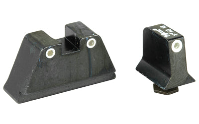 Trijicon, Suppressor Sight Height, Green Front Sight with Orange Rear Lamps, Fits Glock 17/19/22/23/26/27/31/32/33/34/35/37/38/39, Black