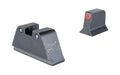 Trijicon, Suppressor/Optic Height, Night Sights, Orange Front with Black Rear & Green Lamps, Fits GLOCK 17/19/22/23/24/26/27/31/32/33/34/35/39