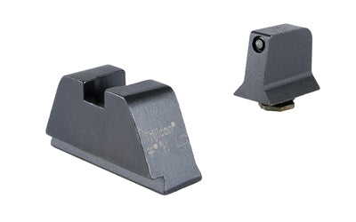 Trijicon, Suppressor/Optic Height, Night Sights, Black Front with Metal Rear & Green Lamps, Fits GLOCK 17/19/22/23/24/26/27/31/32/33/34/35/39