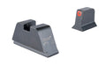 Trijicon, Suppressor/Optic Height, Night Sights, Orange Front with Metal Rear & Green Lamps, Fits GLOCK 17/19/22/23/24/26/27/31/32/33/34/35/39
