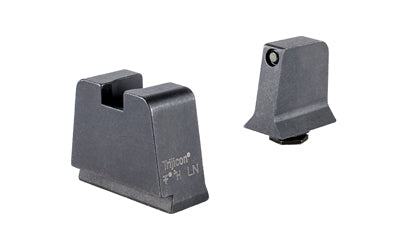 Trijicon, Suppressor/Optic Height, Night Sights, Black Front with Metal Rear & Green Lamps, Fits GLOCK 42/43/43X/48