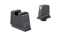 Trijicon, Suppressor/Optic Height, Night Sights, Yellow Front with Metal Rear & Green Lamps, Fits GLOCK 42/43/43X/48