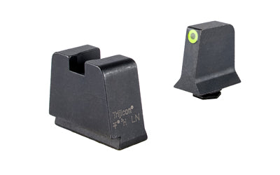 Trijicon, Suppressor/Optic Height, Night Sights, Yellow Front with Metal Rear & Green Lamps, Fits GLOCK 42/43/43X/48