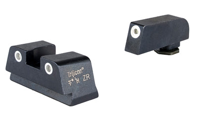 Trijicon, Suppressor/Optic Height Tritium Night Sight Set, Fits Glock 42/43/43X/48 MOS, 3 Dot, Green Tritium with White Outline Front and Rear