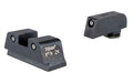 Trijicon, Suppressor/Optic Height Tritium Night Sight Set, Fits Glock 42/43/43X/48 MOS, 3 Dot, Green Tritium with Black Outline Front and Rear