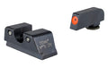 Trijicon, Suppressor/Optic Height HD XR Night Sight Set, Fits Glock 43X/48 MOS/43/42, Green Tritium with Orange Outline Front, Green Tritium with Black Outline U Notch Rear