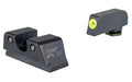 Trijicon, Suppressor/Optic Height HD XR Night Sight Set, Fits Glock 43X/48 MOS/43/42, Green Tritium with Yellow Outline Front, Green Tritium with Black Outline U Notch Rear