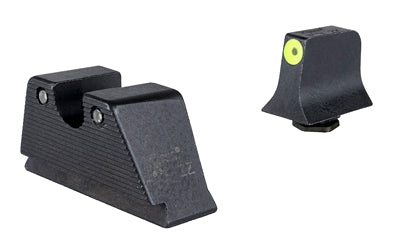 Trijicon, Suppressor/Optic Height HD XR Night Sight Set, Fits Glock 20/21/29/30/41 (Includes S and SF Variants), Green Tritium with Yellow Outline Front, Green Tritium with Black Outline U Notch Rear