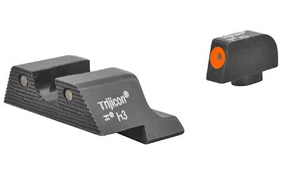 Trijicon, HD XR Night Sight Set, 3 Dot Green Tritium With Orange Front Outline, Fits Glock 17/19/26/27/33/34