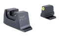 Trijicon, Suppressor/Optic Height, Night Sights, Yellow Front with Black Rear & Green Lamps, Fits Smith & Wesson M&P C.O.R.E./M&P M2.0