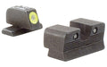 Trijicon, HD Night Sight Set, 3 Dot Green Tritium With Yellow Front Outline, Fits SIG P225/226/228/239