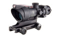 Trijicon, ACOG Rifle Scope, 4X32mm, Red Chevron Reticle, Includes Flattop Mount, Matte Finish