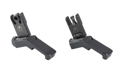 Ultradyne USA, C2 Folding Front and Rear Offset Sight Combo-Aperture, Fits Picatinny, Black