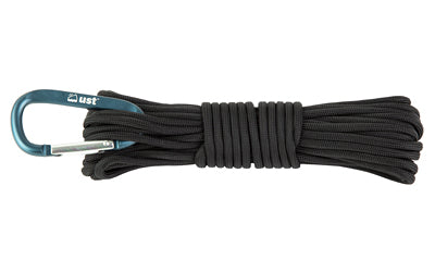 UST - Ultimate Survival Technologies, Para 550 Utility Cord, 30 Foot, 100% Nylon, Includes Carabiner, Black