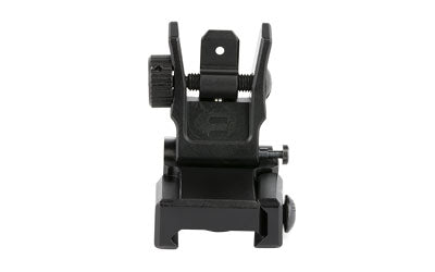 Leapers, Inc. - UTG, Sight, Flip-Up Rear Sight, Low Profile, Fits Picatinny, with Dual Aiming Aperture, Black Finish