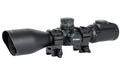 Leapers, Inc. - UTG, AccuShot Precision Series Rifle Scope, 3-12X44, Illuminated Mil-Dot Reticle, Compact, Adjustable Objective, 36 Colors, Includes EZ-TAP Rings, Black