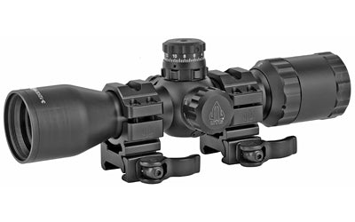Leapers, Inc. - UTG, BugBuster, Rifle Scope, 3-12X32, Mil Dot Reticle, Black, 1" Main Tube, Medium Profile QD Lever Lock Rings