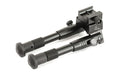 Leapers, Inc. - UTG, Shooter's SWAT Bipod, Fits Picatinny Rail or Swivel Stud, 6.2" - 6.7", Tactical Low Profile with Adjustable Height, Black