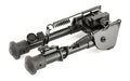 Leapers, Inc. - UTG, Tactical Op Bipod, Fits Picatinny Rail or Swivel Stud, 6.1" - 7.9", SWAT/ Combat Profile with Adjustable Height, Black