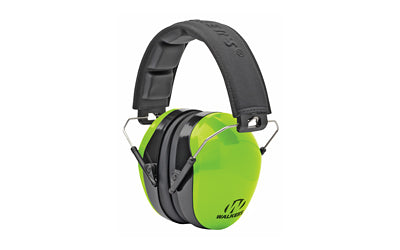 Walker's, Passive, Earmuff, Padded Headband, Folding, Hi Viz Green