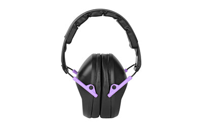 Walker's, Passive, Folding Earmuff, Black/Purple, 1 Pair