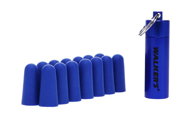 Walker's, Ear Plug, Foam, 7 Pairs, Blue, Includes Case