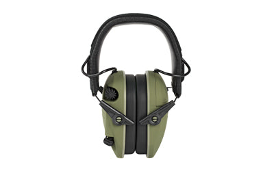 Walker's, Razor, Electronic Earmuff, OD Green, 1 Pair, (2) Morale Patches Included