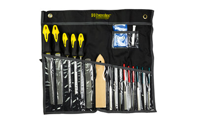 Wheeler, Professional Gunsmithing File Set, 18 Piece, Includes Carrying Case, Black
