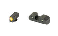 XS Sights, R3D 2.0, Tritium Night Sight, Fits Glock 17/19/22/23/24/26/27/31/32/33/34/35/36, Orange Front Outline, Green Tritium Front/Rear