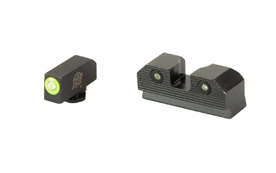 XS Sights, R3D 2.0, Tritium Night Sight, Fits Glock 20/21/29/30/30S/37/41, Green Front Outline, Green Tritium Front/Rear