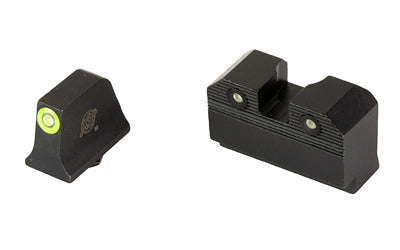 XS Sights, R3D 2.0, Suppressor Height Night Sight, Fits Glock  20/21/29/30/30S/37/41, Green Front Outline, Green Front/Rear Tritium