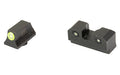 XS Sights, R3D 2.0, Suppressor Height Night Sight, Fits Glock 43, Green Front Outline, Green Front/Rear Tritium