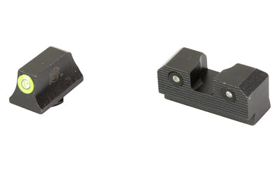 XS Sights, R3D 2.0, Suppressor Height Night Sight, Fits Glock 43, Green Front Outline, Green Front/Rear Tritium
