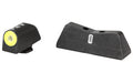 XS Sights, DXT2 Big Dot Tritium Front, White Stripe Express Rear, Fits Glock 17/19/22/23/24/26/27/31/32/33/34/35/36/38, Taurus G3c/GX4/New Production G3, Walther PDP, Green with Yellow Outline