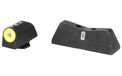 XS Sights, DXT2 Big Dot Tritium Front, White Stripe Express Rear, Fits Glock 17/19/22/23/24/26/27/31/32/33/34/35/36/38, Taurus G3c/GX4/New Production G3, Walther PDP, Green with Yellow Outline