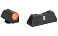 XS Sights, DXT2 Big Dot Tritium Front, White Stripe Express Rear, Fits Glock 42/43, Green with Orange Outline