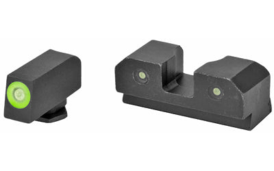 XS Sights, R3D Night Sights, Green Front Dot, Fits Glock 42/43/43X/48, Steel/Blued