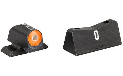 XS Sights, DXT2 Big Dot Tritium Front, White Stripe Express Rear, Fits Sig Sauer P225/P226/P229/P320, Springfield XD/XDm/XDs, Green with Orange Outline
