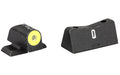 XS Sights, DXT2 Big Dot Tritium Front, White Stripe Express Rear, Fits Sig Sauer P225/P226/P229/P320, Springfield XD/XDm/XDs, Green with Yellow Outline