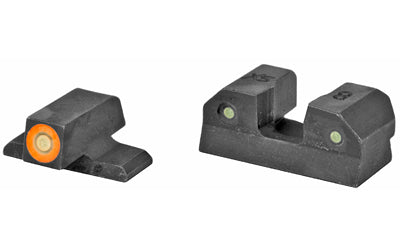 XS Sights, R3D Night Sights, Orange Front Dot, Fits Sig P320/P365/P225/P226/P229, Springfield XD/XDm/XDs, FN 509, Steel/Blued