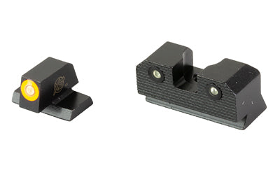 XS Sights, R3D 2.0, Tritium Night Sight, Fits S&W M&P OR Full Size & Compact, Orange Front Outline, Green Tritium Front/Rear